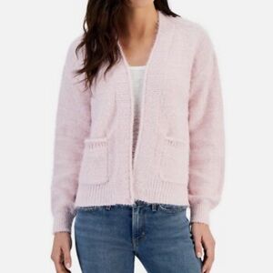 Hooked Up by IOT Pink Chunky Knit Cardigan